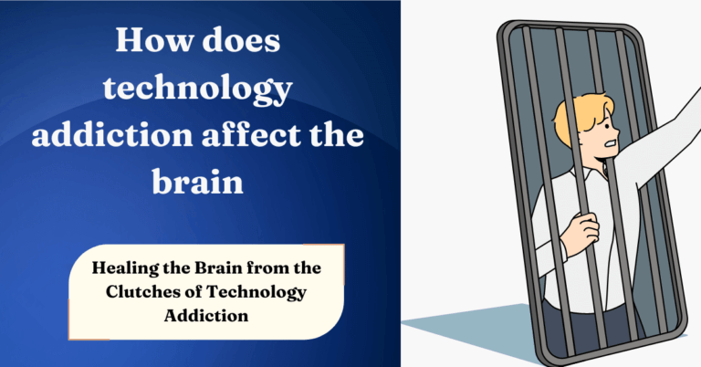 How does technology addiction affect the brain